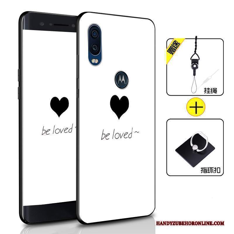 Custodia Motorola One Vision Silicone Morbido Tutto Incluso, Cover Motorola One Vision Protezione Blu Scurotelefono