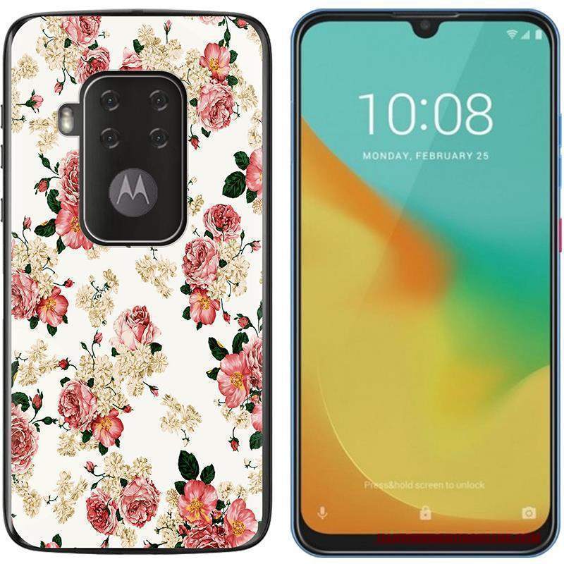 Custodia Motorola One Zoom Colore Nuovo Porpora, Cover Motorola One Zoom Panno Tendenza