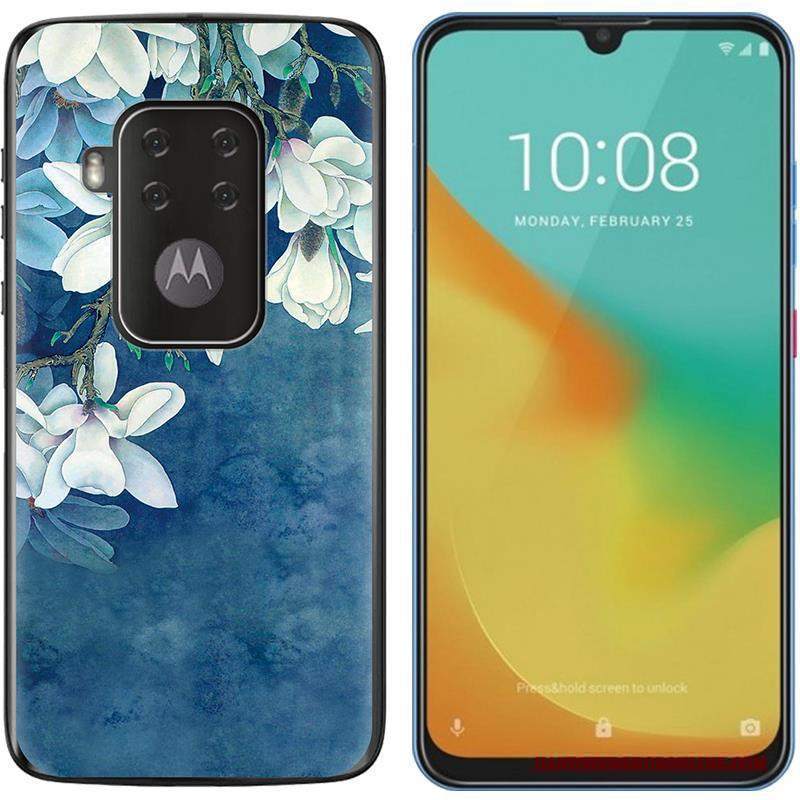 Custodia Motorola One Zoom Colore Nuovo Porpora, Cover Motorola One Zoom Panno Tendenza