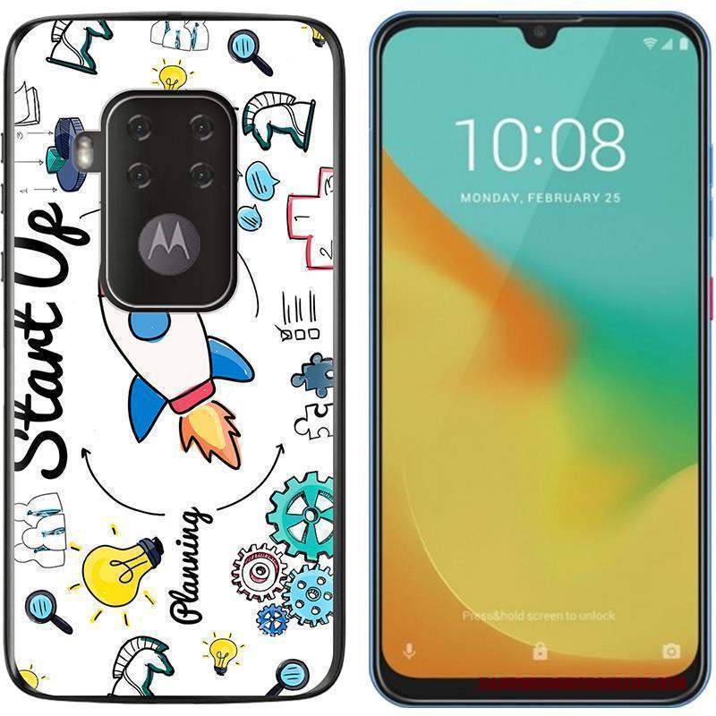 Custodia Motorola One Zoom Colore Nuovo Porpora, Cover Motorola One Zoom Panno Tendenza