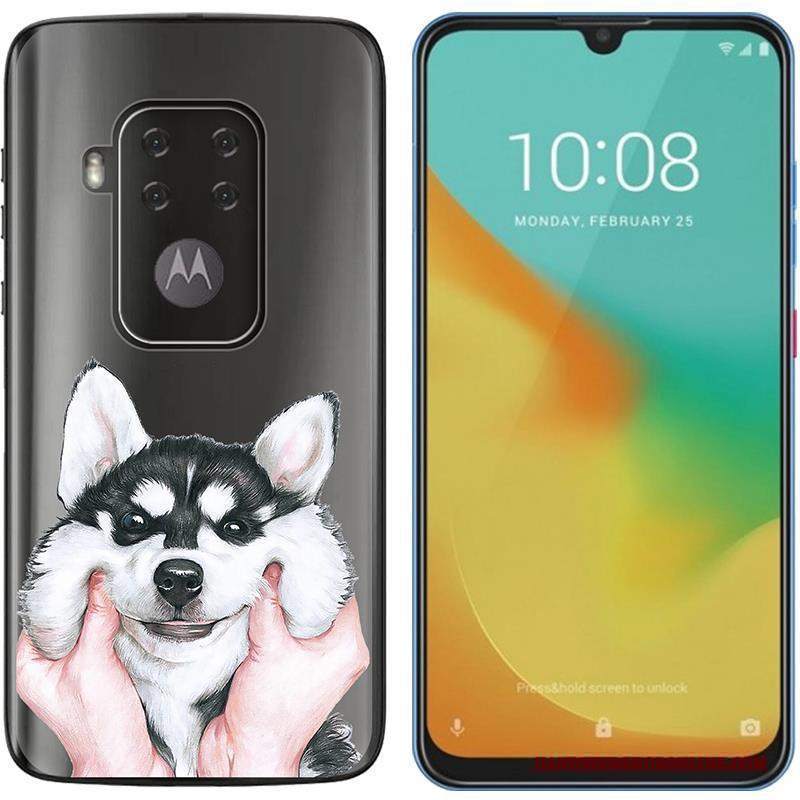 Custodia Motorola One Zoom Colore Nuovo Porpora, Cover Motorola One Zoom Panno Tendenza