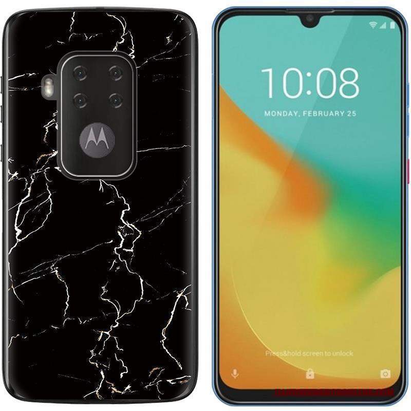 Custodia Motorola One Zoom Colore Nuovo Porpora, Cover Motorola One Zoom Panno Tendenza