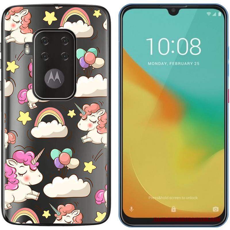 Custodia Motorola One Zoom Colore Nuovo Porpora, Cover Motorola One Zoom Panno Tendenza