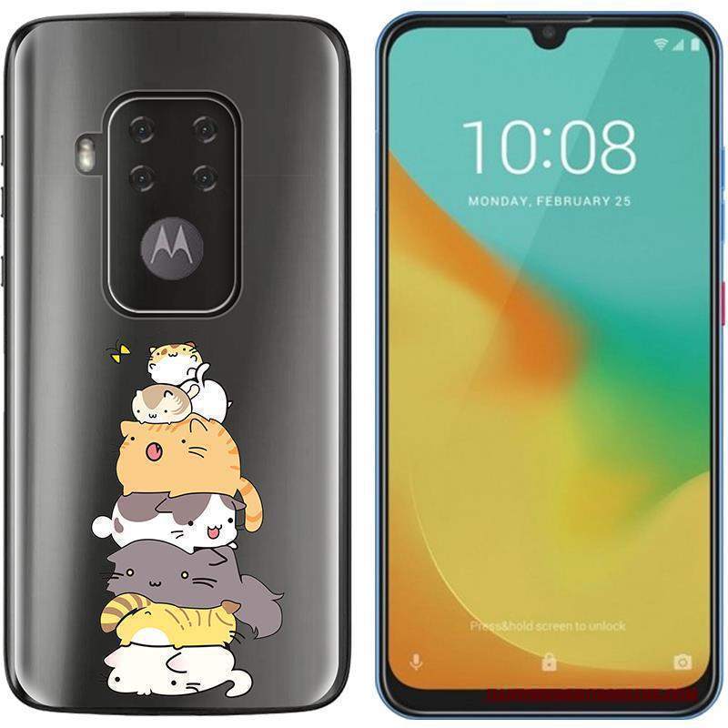 Custodia Motorola One Zoom Colore Nuovo Porpora, Cover Motorola One Zoom Panno Tendenza