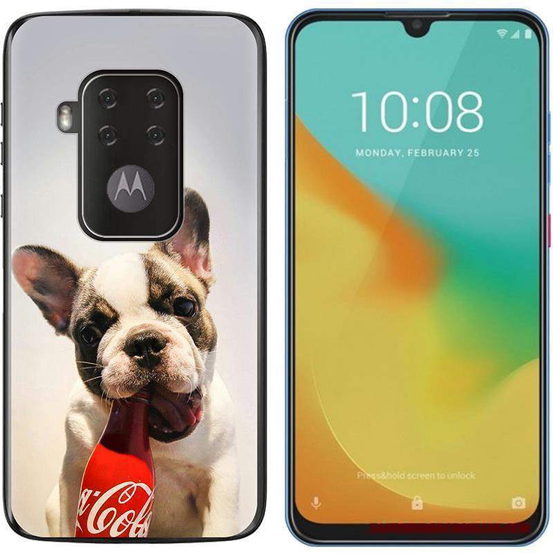 Custodia Motorola One Zoom Colore Nuovo Porpora, Cover Motorola One Zoom Panno Tendenza