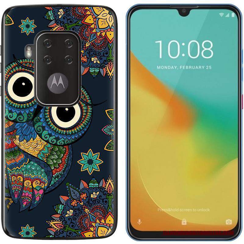 Custodia Motorola One Zoom Colore Nuovo Porpora, Cover Motorola One Zoom Panno Tendenza