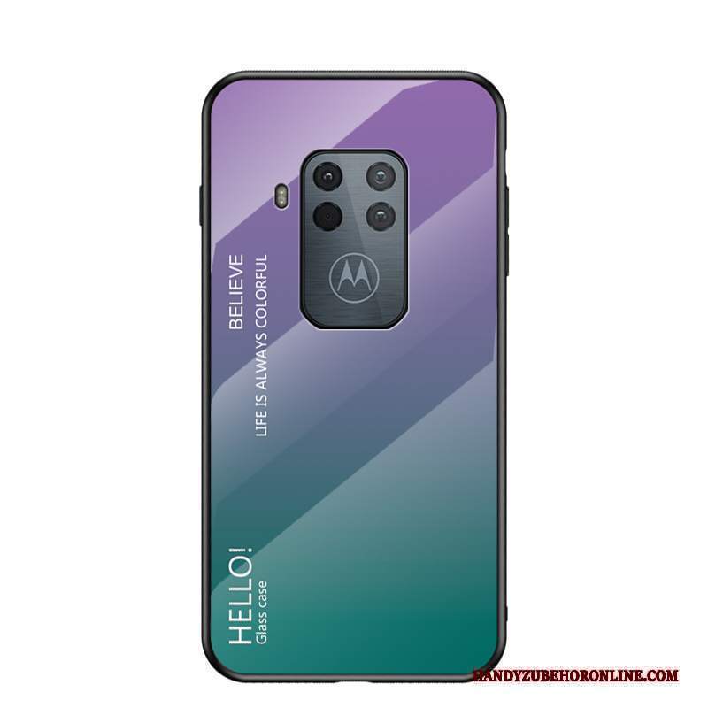 Custodia Motorola One Zoom Protezione Telefono Anti-caduta, Cover Motorola One Zoom Porpora Gradiente