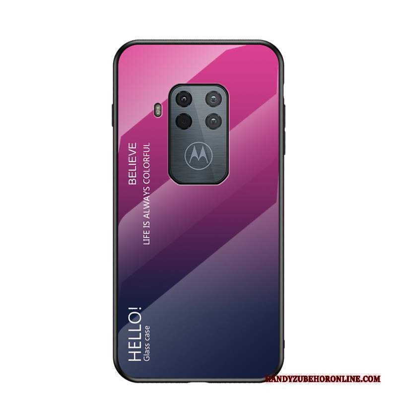 Custodia Motorola One Zoom Protezione Telefono Anti-caduta, Cover Motorola One Zoom Porpora Gradiente