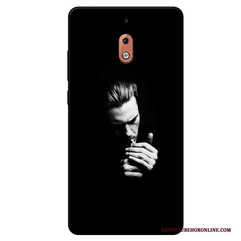 Custodia Nokia 2.1 Protezione Anti-caduta Tendenza, Cover Nokia 2.1 Moda Morbido Nero