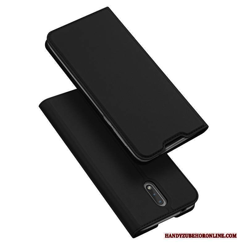 Custodia Nokia 2.3 Pelle Nero Magnetico, Cover Nokia 2.3 Folio Carta Leggere