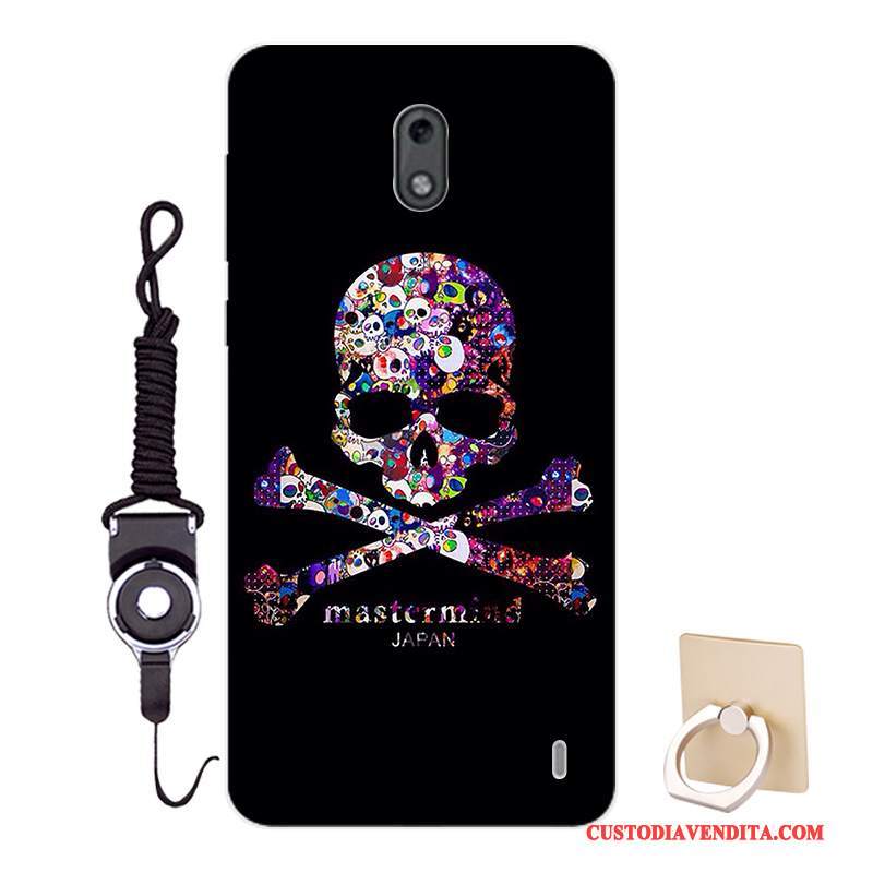 Custodia Nokia 2 Cartone Animato Telefono Ornamenti Appesi, Cover Nokia 2 Protezione Morbido Blu