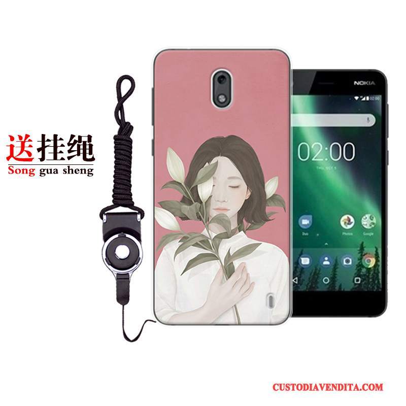 Custodia Nokia 2 Silicone Fresco Morbido, Cover Nokia 2 Protezione Piccola Anti-caduta