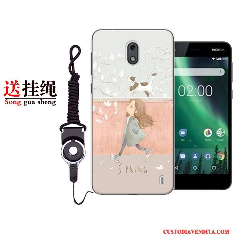 Custodia Nokia 2 Silicone Fresco Morbido, Cover Nokia 2 Protezione Piccola Anti-caduta