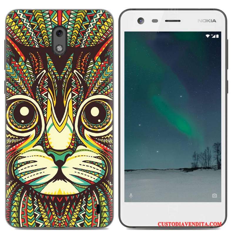 Custodia Nokia 2 Silicone Pu Tendenza, Cover Nokia 2 Protezione Morbidotelefono