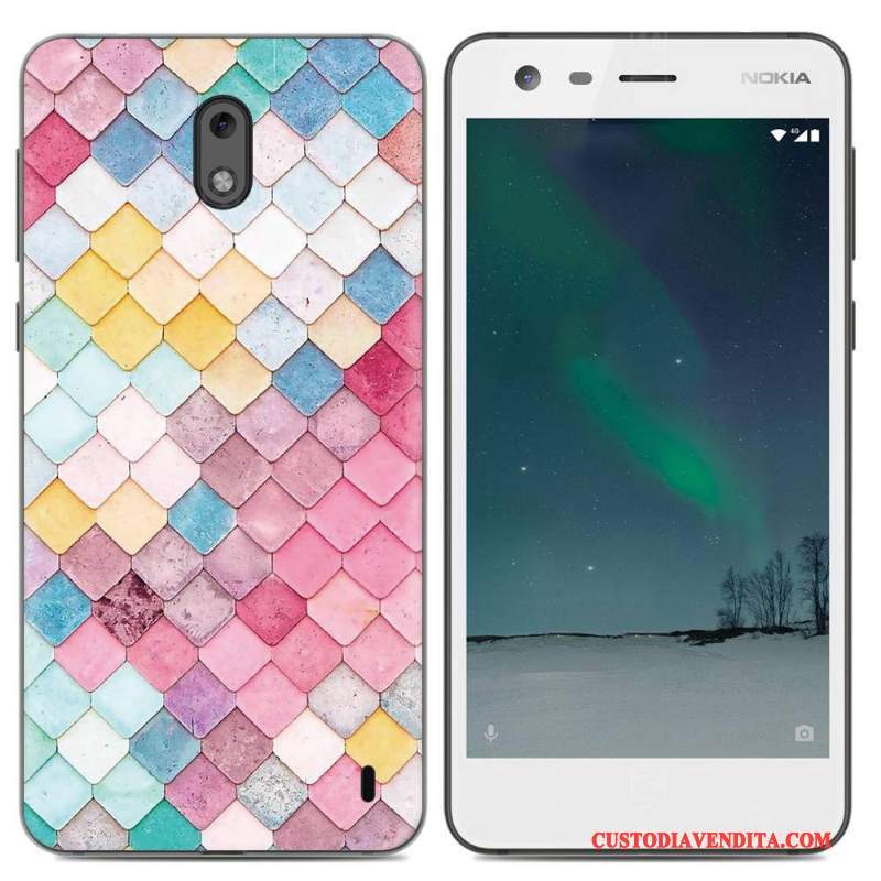 Custodia Nokia 2 Silicone Pu Tendenza, Cover Nokia 2 Protezione Morbidotelefono