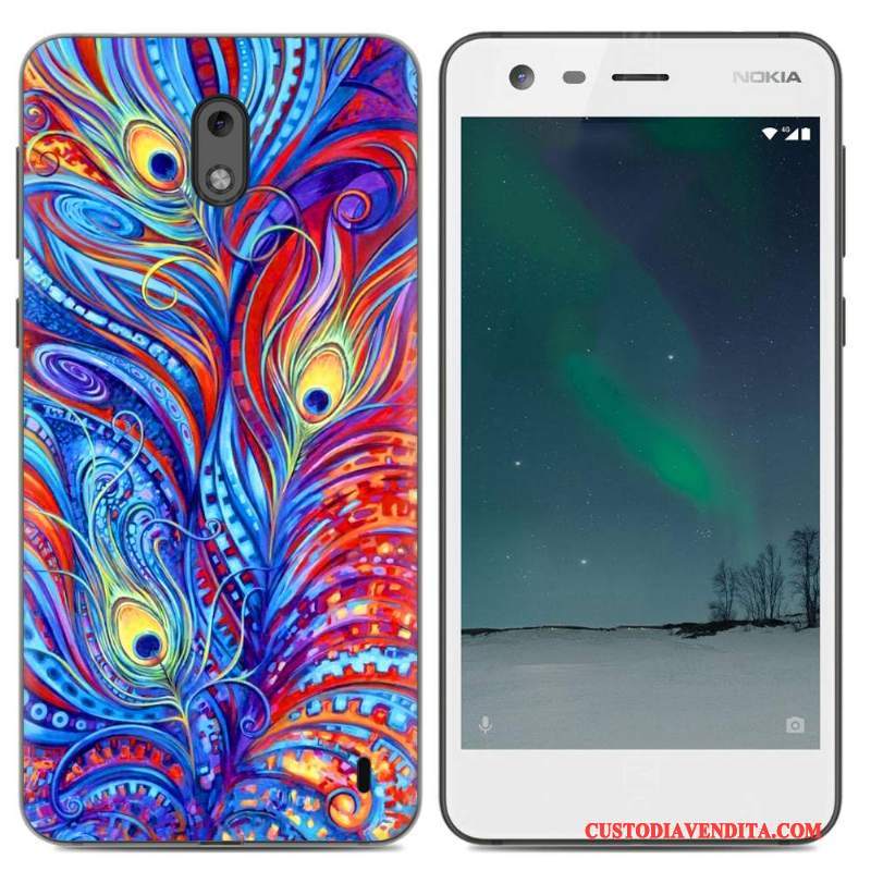 Custodia Nokia 2 Silicone Pu Tendenza, Cover Nokia 2 Protezione Morbidotelefono