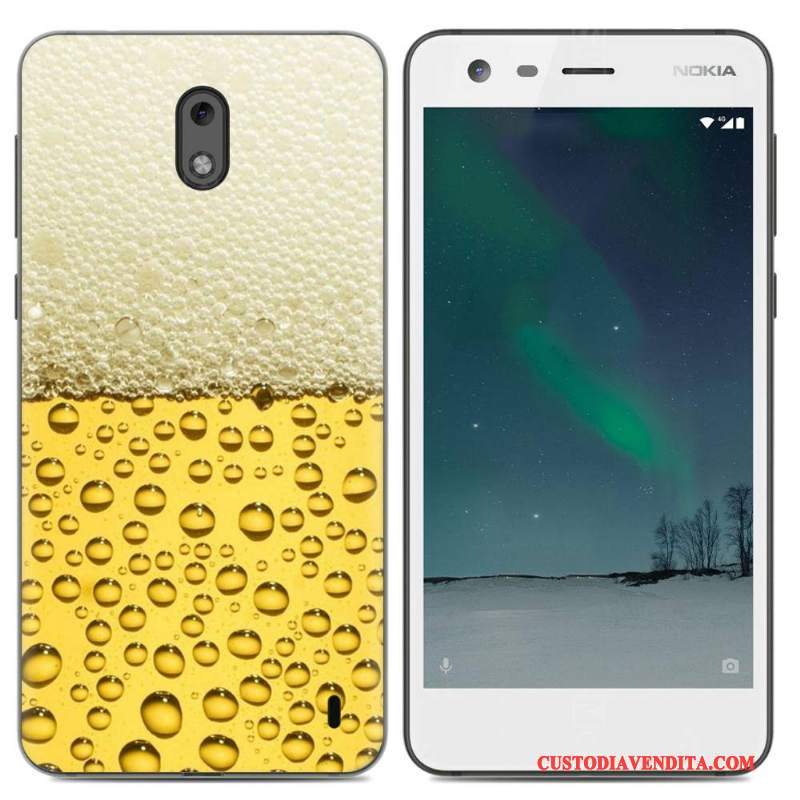 Custodia Nokia 2 Silicone Pu Tendenza, Cover Nokia 2 Protezione Morbidotelefono