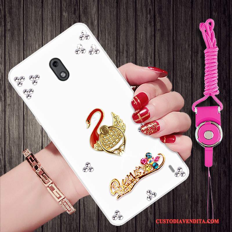 Custodia Nokia 2 Strass Ornamenti Appesi Tendenza, Cover Nokia 2 Cartone Animato Telefono Morbido