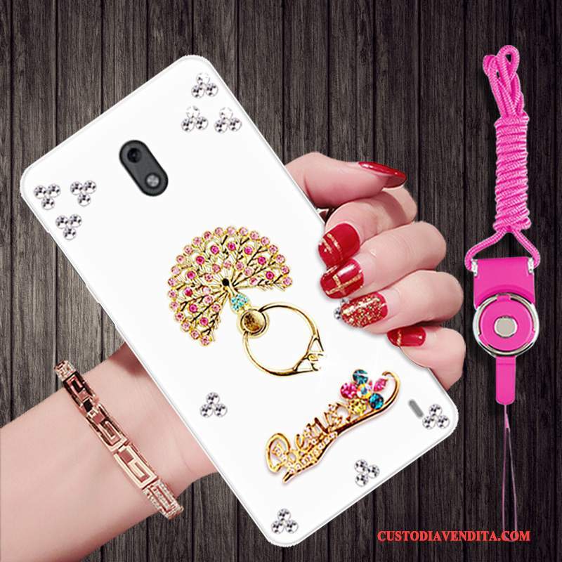 Custodia Nokia 2 Strass Ornamenti Appesi Tendenza, Cover Nokia 2 Cartone Animato Telefono Morbido