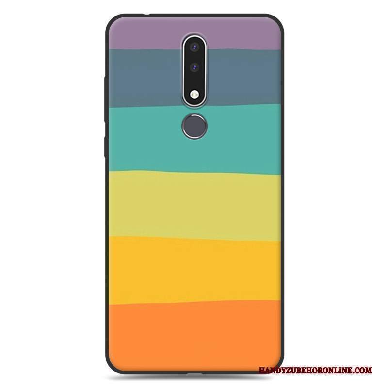 Custodia Nokia 3.1 Plus Cartone Animato Anti-caduta Bianco, Cover Nokia 3.1 Plus Creativo Telefono Di Personalità