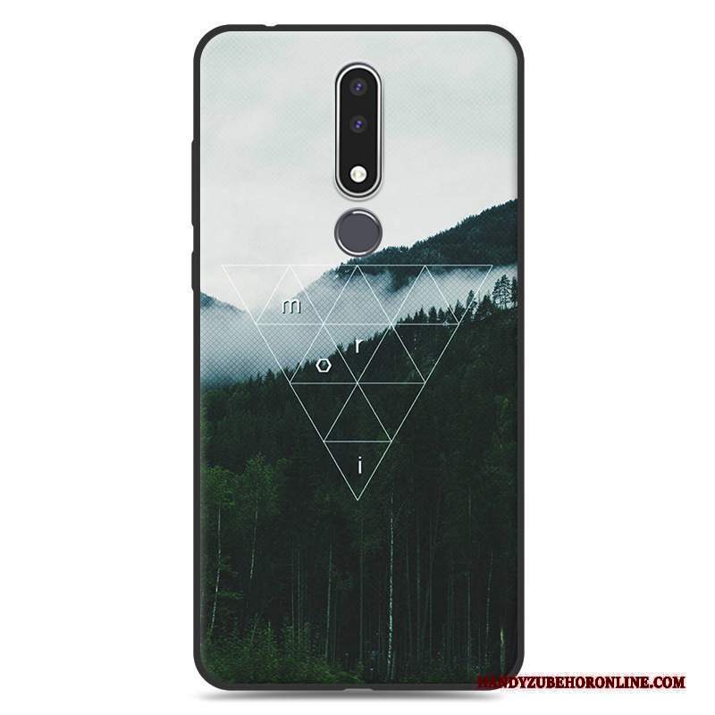 Custodia Nokia 3.1 Plus Cartone Animato Anti-caduta Bianco, Cover Nokia 3.1 Plus Creativo Telefono Di Personalità