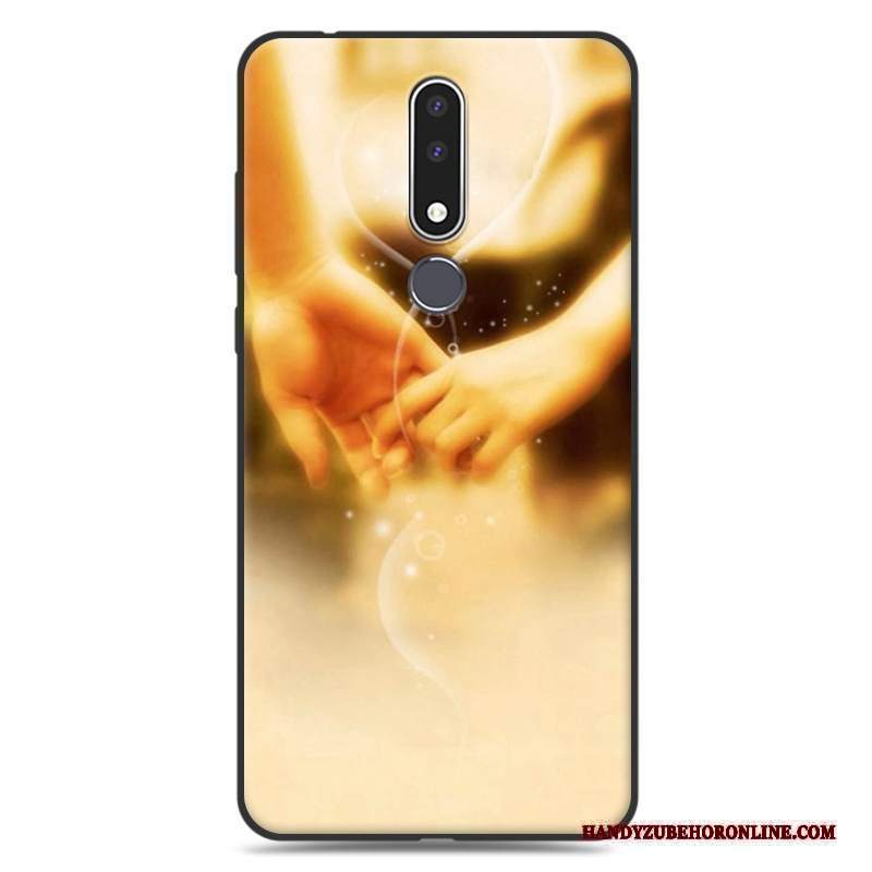 Custodia Nokia 3.1 Plus Cartone Animato Anti-caduta Bianco, Cover Nokia 3.1 Plus Creativo Telefono Di Personalità