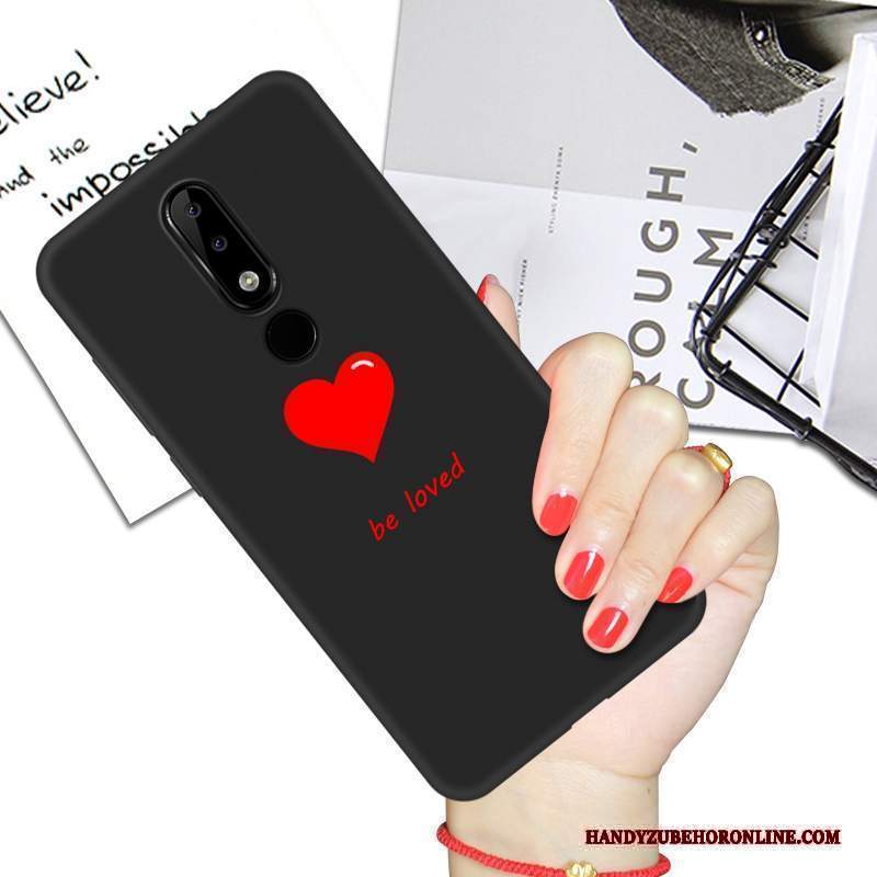 Custodia Nokia 3.1 Plus Cartone Animato Bellotelefono, Cover Nokia 3.1 Plus Protezione Nero Net Red