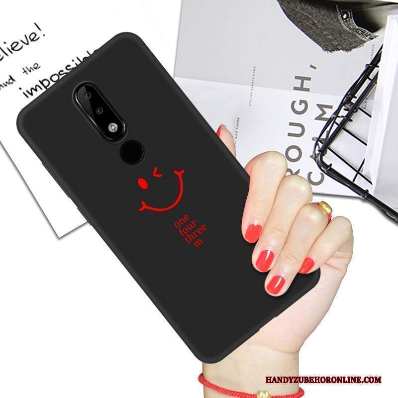 Custodia Nokia 3.1 Plus Cartone Animato Bellotelefono, Cover Nokia 3.1 Plus Protezione Nero Net Red