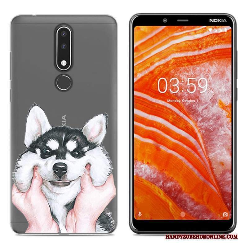 Custodia Nokia 3.1 Plus Colore Tutto Incluso Nuovo, Cover Nokia 3.1 Plus Cartone Animato Telefono Verde