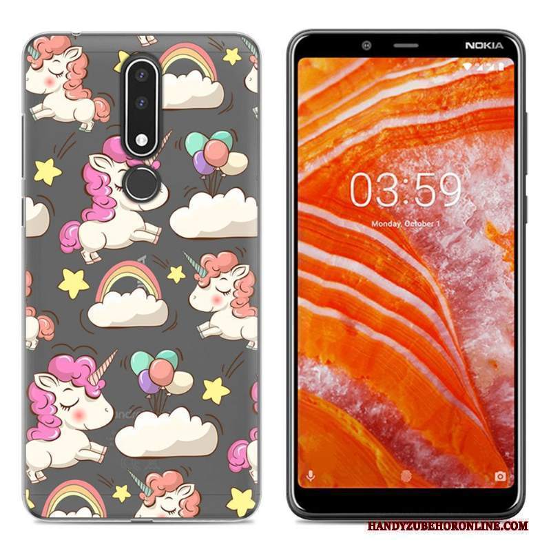 Custodia Nokia 3.1 Plus Colore Tutto Incluso Nuovo, Cover Nokia 3.1 Plus Cartone Animato Telefono Verde