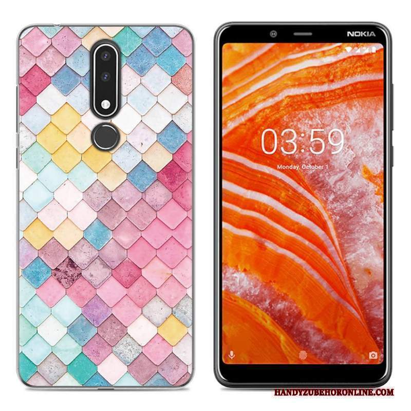 Custodia Nokia 3.1 Plus Colore Tutto Incluso Nuovo, Cover Nokia 3.1 Plus Cartone Animato Telefono Verde