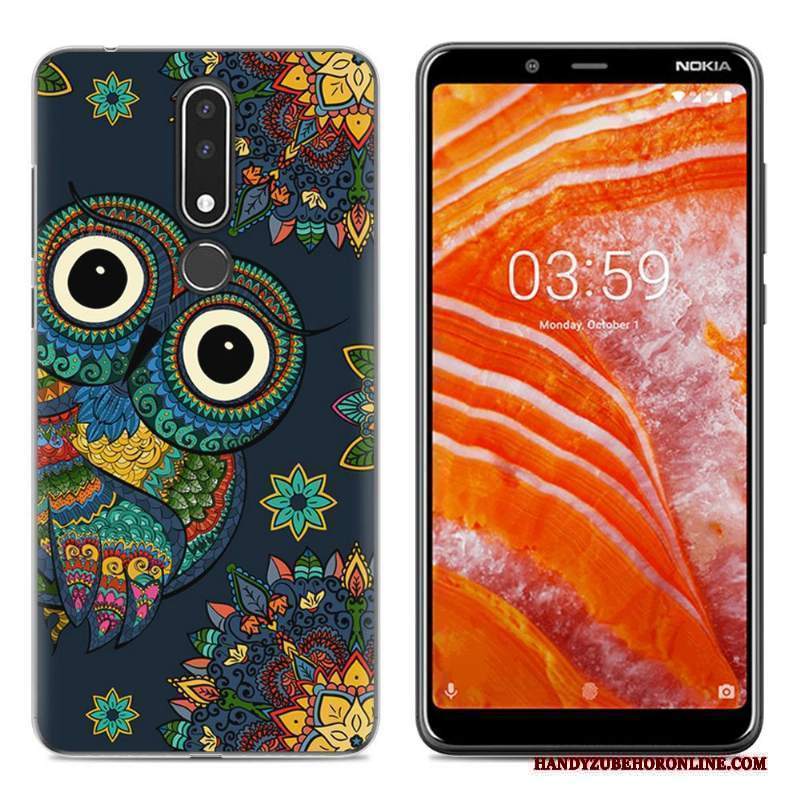 Custodia Nokia 3.1 Plus Colore Tutto Incluso Nuovo, Cover Nokia 3.1 Plus Cartone Animato Telefono Verde