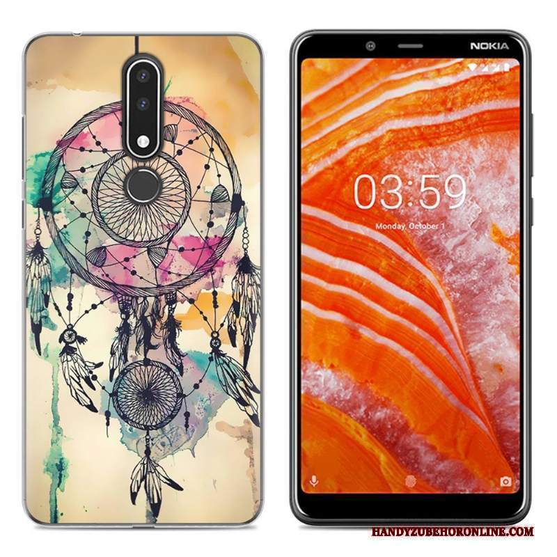 Custodia Nokia 3.1 Plus Colore Tutto Incluso Nuovo, Cover Nokia 3.1 Plus Cartone Animato Telefono Verde