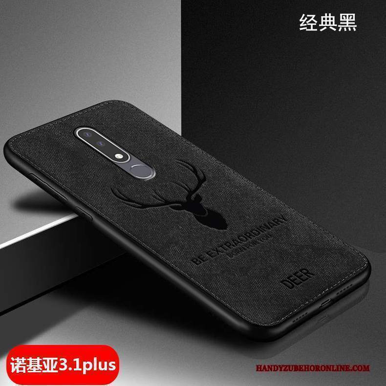 Custodia Nokia 3.1 Plus Creativo Semplici Morbido, Cover Nokia 3.1 Plus Silicone Modello Panno