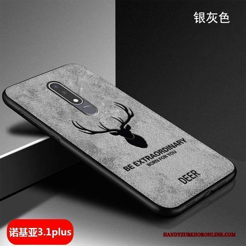 Custodia Nokia 3.1 Plus Creativo Semplici Morbido, Cover Nokia 3.1 Plus Silicone Modello Panno