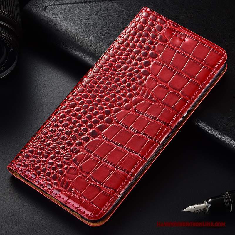 Custodia Nokia 3.1 Plus Pelle Anti-cadutatelefono, Cover Nokia 3.1 Plus Folio Rosso Tutto Incluso