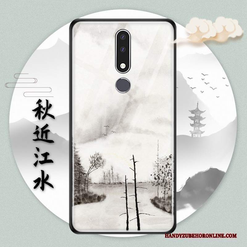 Custodia Nokia 3.1 Plus Protezione Blutelefono, Cover Nokia 3.1 Plus Stile Cinese Vento