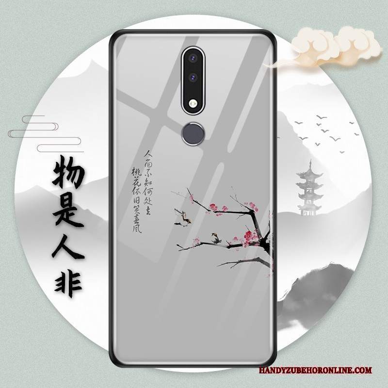 Custodia Nokia 3.1 Plus Protezione Blutelefono, Cover Nokia 3.1 Plus Stile Cinese Vento