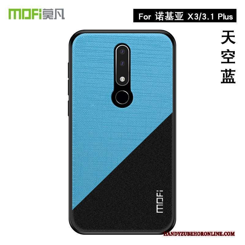 Custodia Nokia 3.1 Plus Protezione Oro Pellicola Protettiva, Cover Nokia 3.1 Plus Modello Brillante