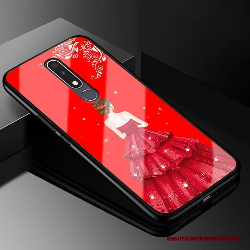 Custodia Nokia 3.1 Plus Protezione Telefono Anti-caduta, Cover Nokia 3.1 Plus Marchio Di Tendenza Vetro