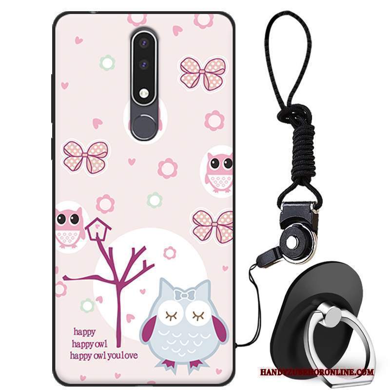 Custodia Nokia 3.1 Plus Silicone Morbido Tutto Incluso, Cover Nokia 3.1 Plus Cartone Animato Telefono Bianco