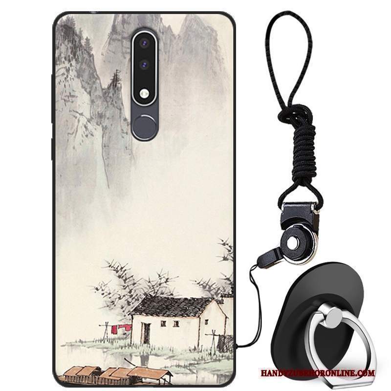 Custodia Nokia 3.1 Plus Silicone Morbido Tutto Incluso, Cover Nokia 3.1 Plus Cartone Animato Telefono Bianco