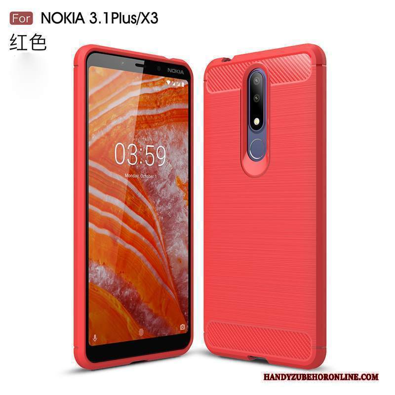 Custodia Nokia 3.1 Plus Silicone Tendenza Morbido, Cover Nokia 3.1 Plus Grigio Tutto Incluso