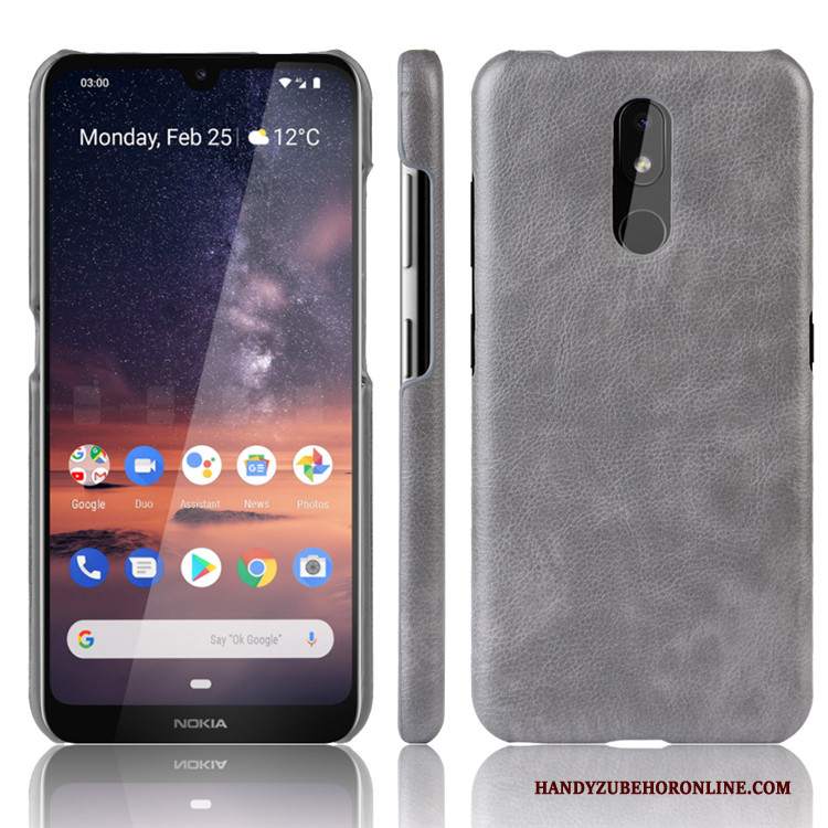 Custodia Nokia 3.2 Pelle Borse Modello, Cover Nokia 3.2 Protezione Telefono Litchi