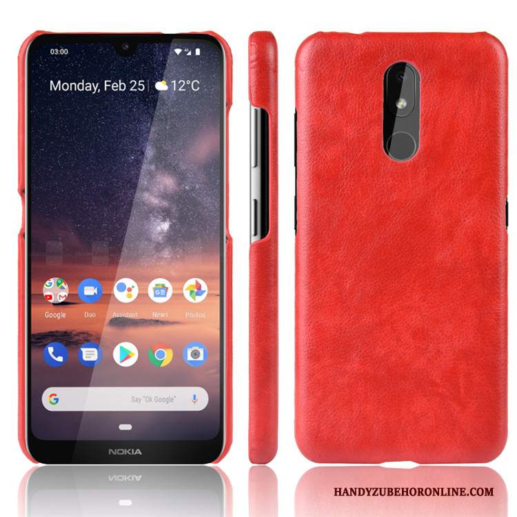 Custodia Nokia 3.2 Pelle Borse Modello, Cover Nokia 3.2 Protezione Telefono Litchi