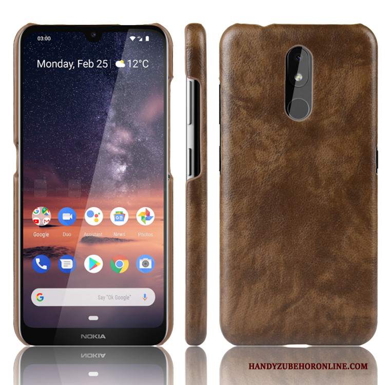 Custodia Nokia 3.2 Pelle Borse Modello, Cover Nokia 3.2 Protezione Telefono Litchi