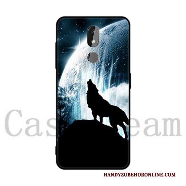 Custodia Nokia 3.2 Pelle Nerotelefono, Cover Nokia 3.2 Protezione