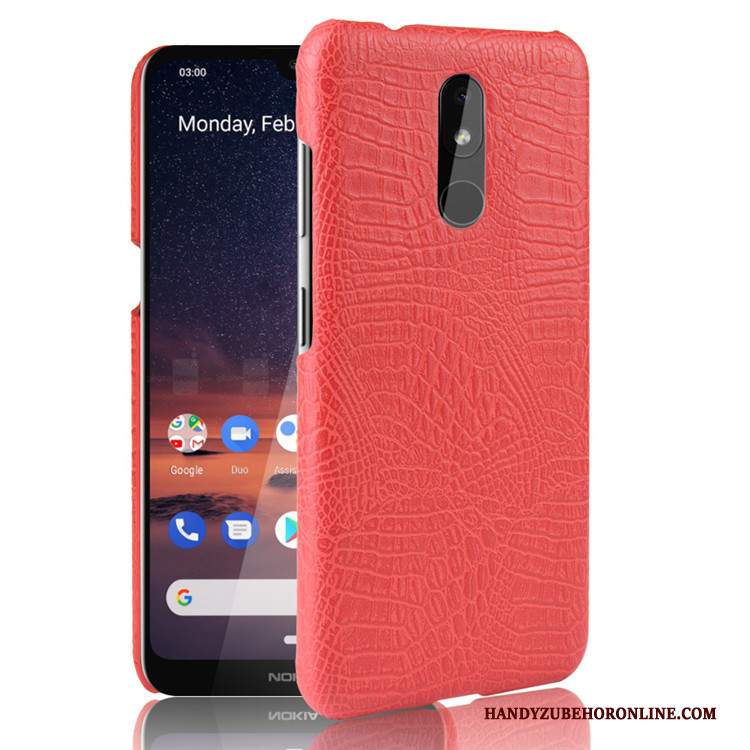 Custodia Nokia 3.2 Pelle Telefono Difficile, Cover Nokia 3.2 Protezione Qualità Modello Coccodrillo