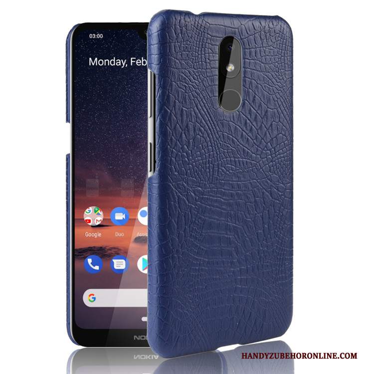 Custodia Nokia 3.2 Pelle Telefono Difficile, Cover Nokia 3.2 Protezione Qualità Modello Coccodrillo