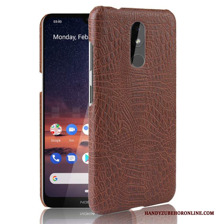 Custodia Nokia 3.2 Pelle Telefono Difficile, Cover Nokia 3.2 Protezione Qualità Modello Coccodrillo